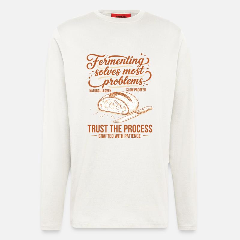 sourdough Fermenting Solves Problems - Longsleeve - made by SPREAD  - OFF WHITE