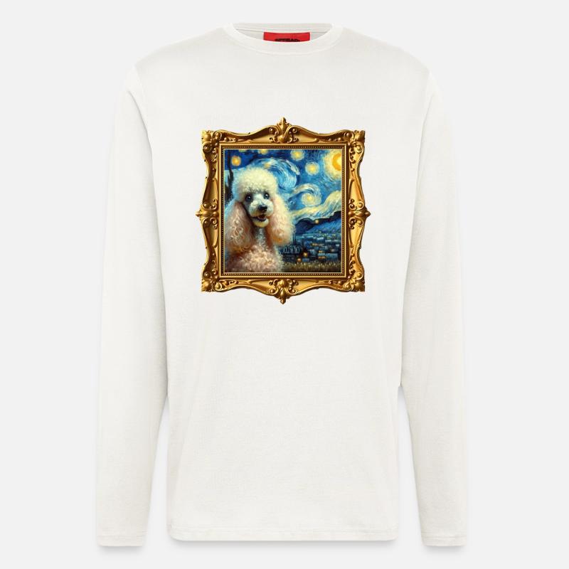Poodle Starry Night - Longsleeve - made by SPREAD  - OFF WHITE