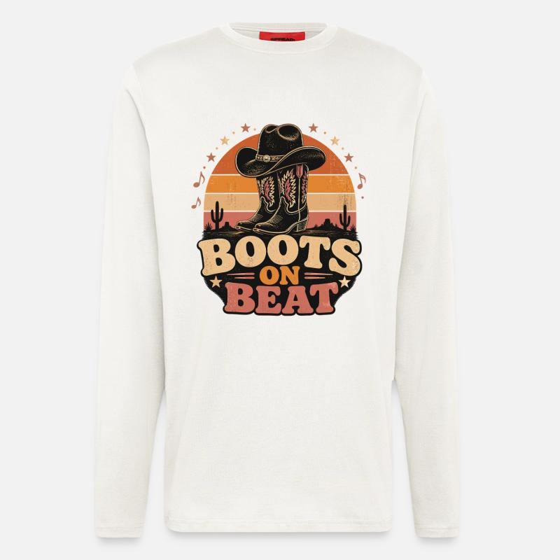 Boots on Beat - Longsleeve - made by SPREAD  - OFF WHITE
