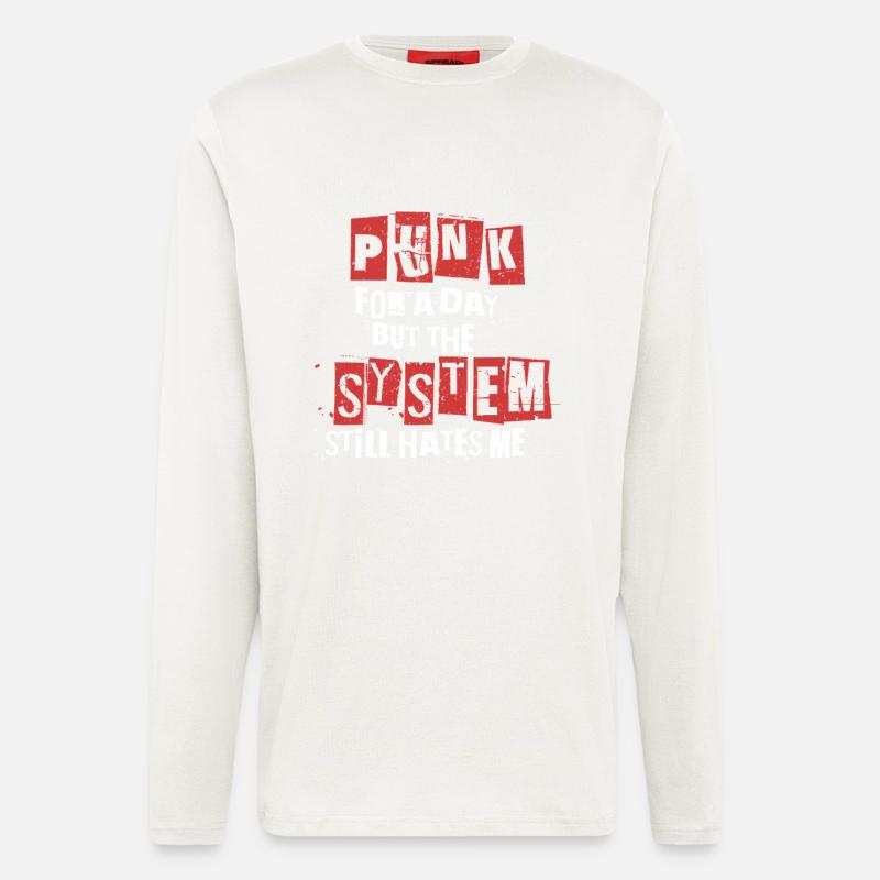Punk For A Day - Langarmshirt - made by SPREAD  - OFF WHITE