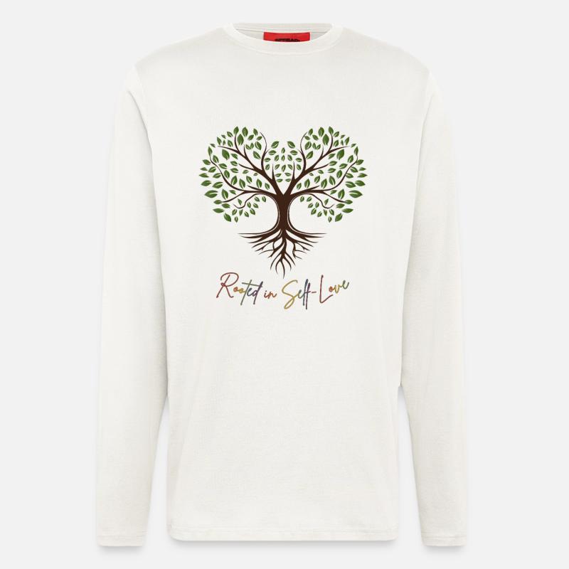 Wurzelkraft: Selbstliebe Baum - Langarmshirt - made by SPREAD - OFF WHITE