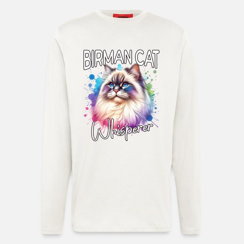 Birman Cat Whisperer - Longsleeve - made by SPREAD  - OFF WHITE