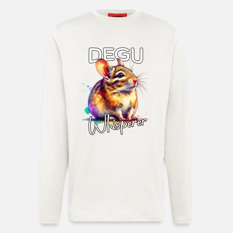 Degu Whisperer - Longsleeve - made by SPREAD  - OFF WHITE
