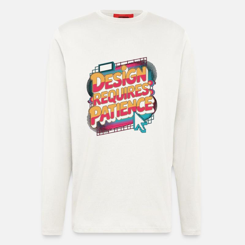 Graphic Designer Design Requires Visual Artist - Langarmshirt - made by SPREAD  - OFF WHITE