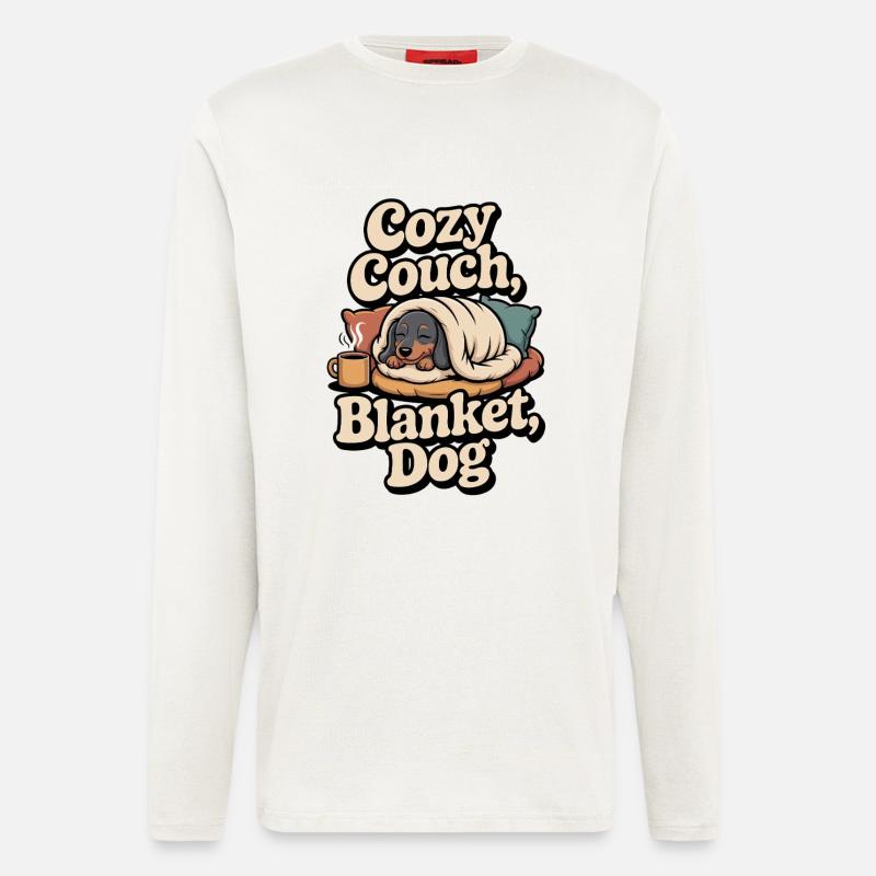 Cuddly Dachshund - Longsleeve - made by SPREAD  - OFF WHITE