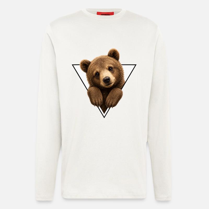 Bear cub in triangle - Longsleeve - made by SPREAD - OFF WHITE