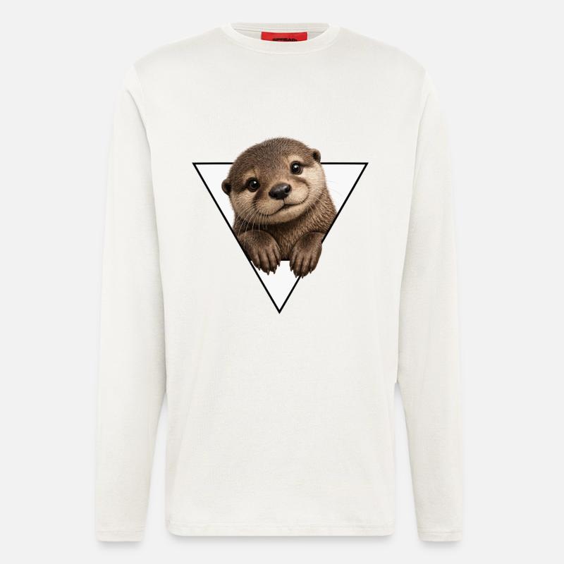 Otter View in Triangle - Longsleeve - made by SPREAD - OFF WHITE