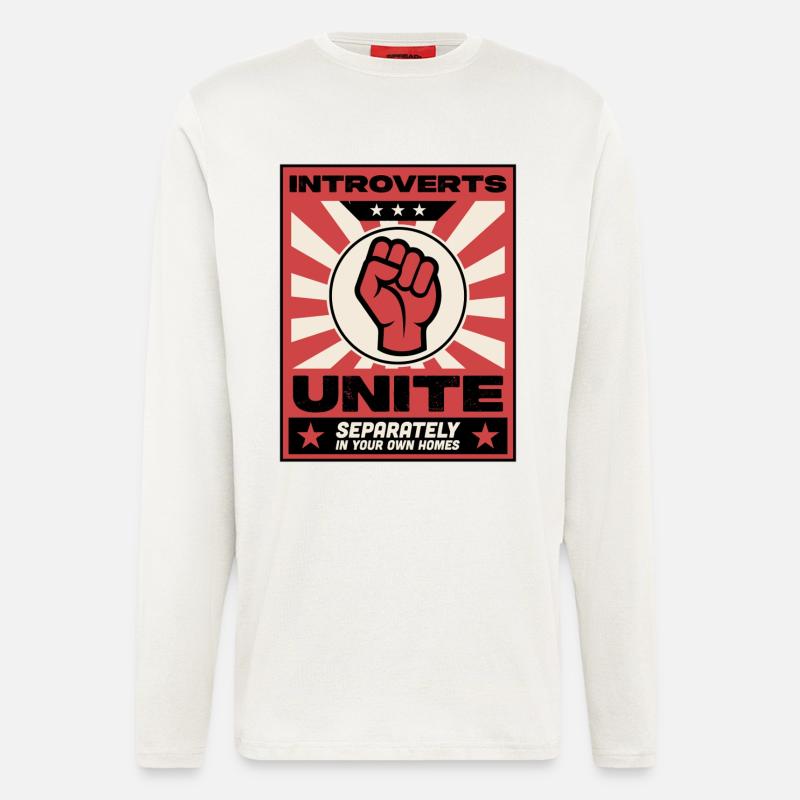 Introverts unite - Longsleeve - made by SPREAD - OFF WHITE
