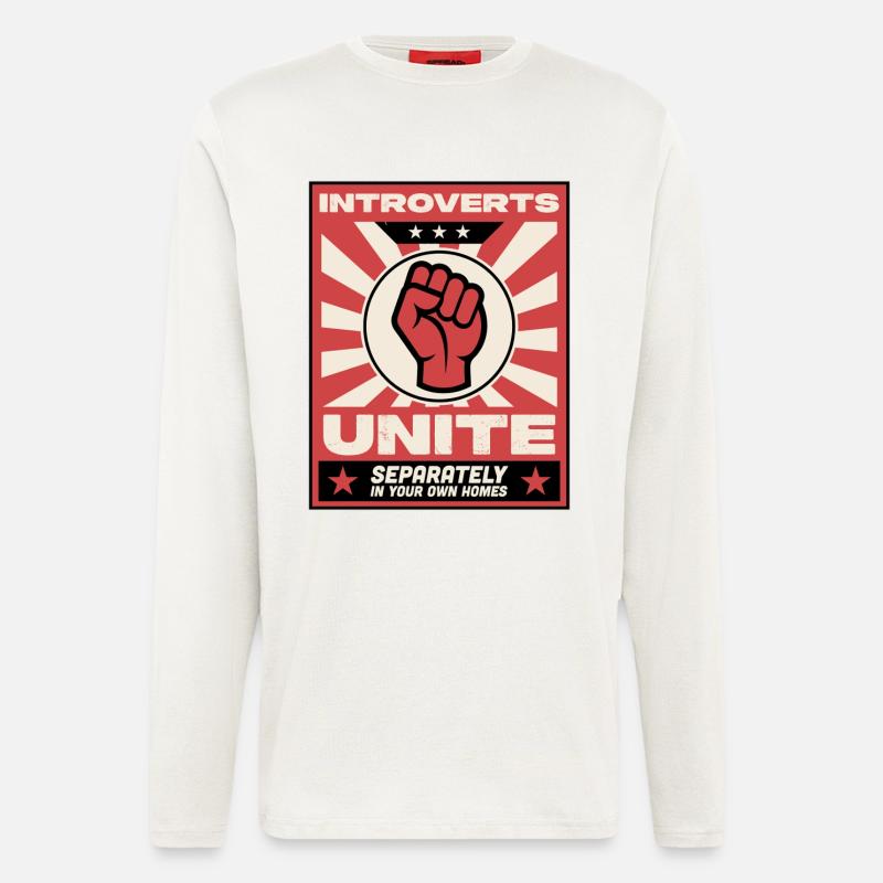 Introverts unite - Longsleeve - made by SPREAD - OFF WHITE