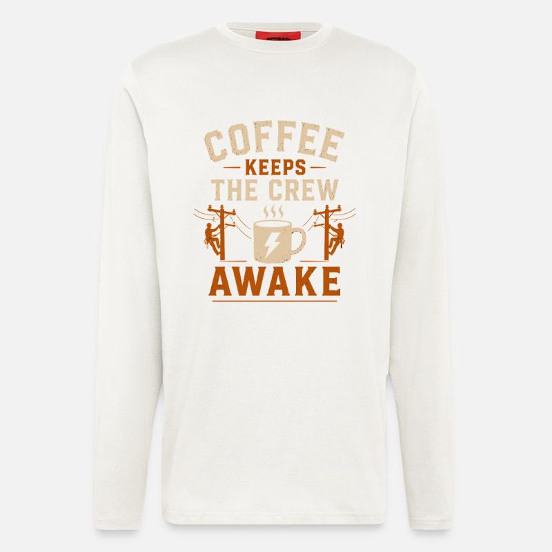 Electrician Technology Coffee Energy - Longsleeve - made by SPREAD  - OFF WHITE