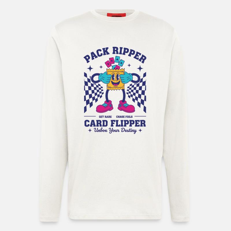 Pack Ripper Card Flipper Unbox Your Destiny - Langarmshirt - made by SPREAD  - OFF WHITE