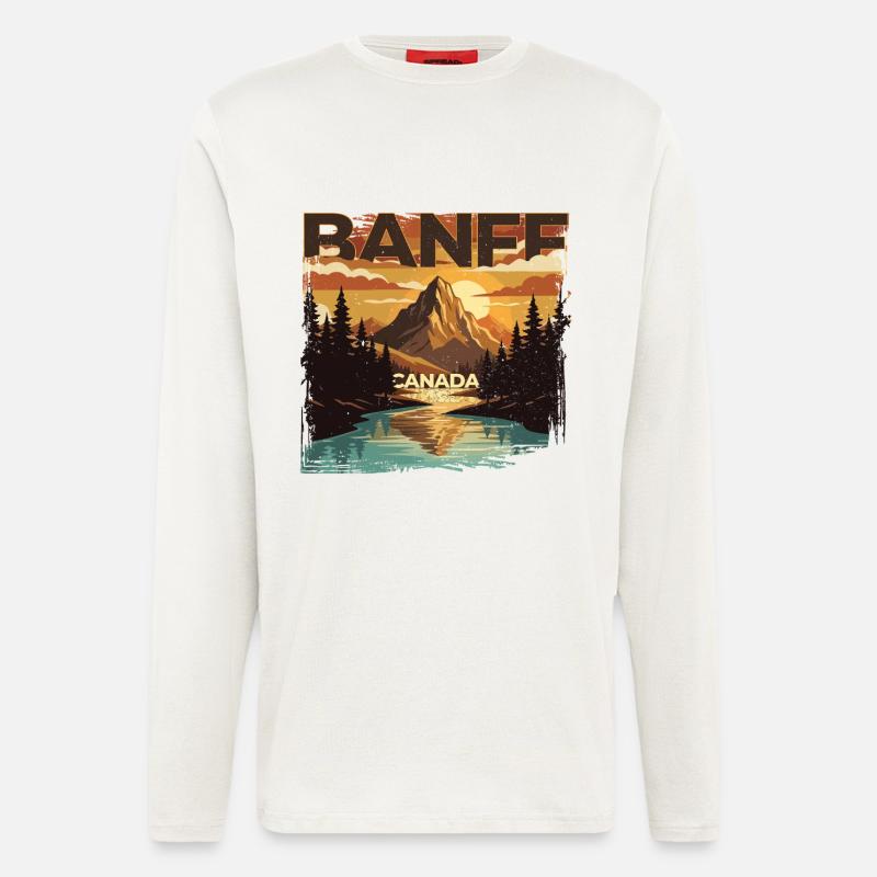 Banff Canada Nationalpark - Langarmshirt - made by SPREAD - OFF WHITE