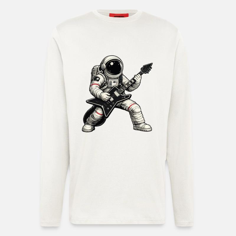 Astronaut Gitarrist - Langarmshirt - made by SPREAD - OFF WHITE