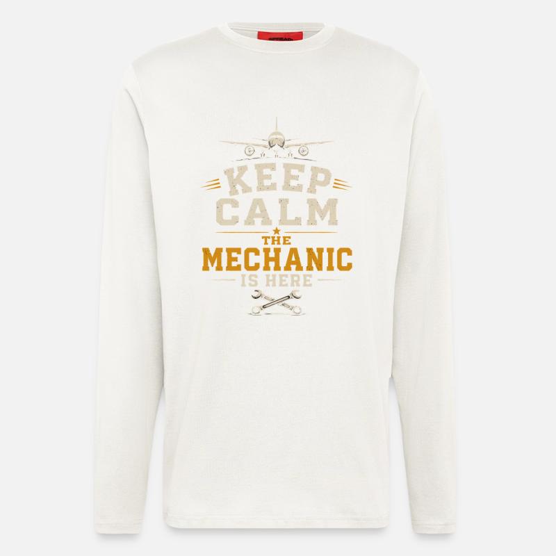 Flugzeugtechnik Luftfahrt Ingenieur Beruf - Langarmshirt - made by SPREAD  - OFF WHITE