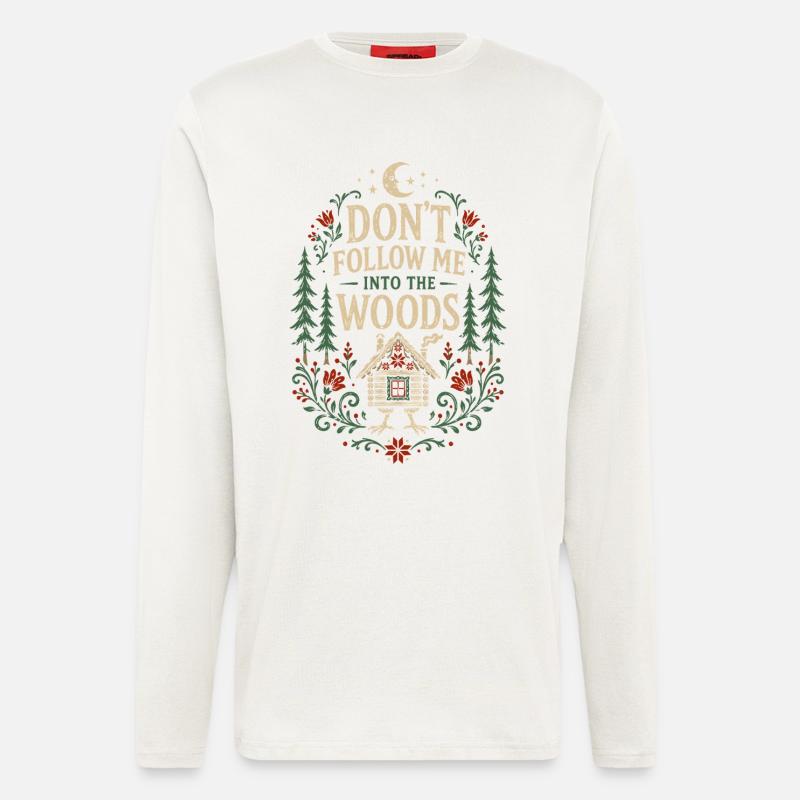 Ne me suis pas, Woods - Manches longues bio décontracté fabriqué en UE - OFF WHITE