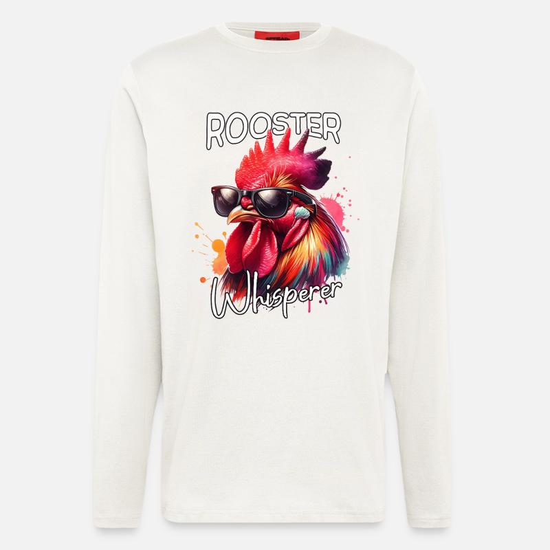 Hahn Flüsterer - Langarmshirt - made by SPREAD  - OFF WHITE