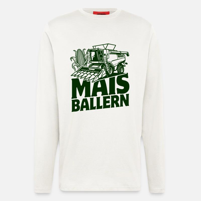 Mais | Maisernte | Maiskolben - Langarmshirt - made by SPREAD - OFF WHITE
