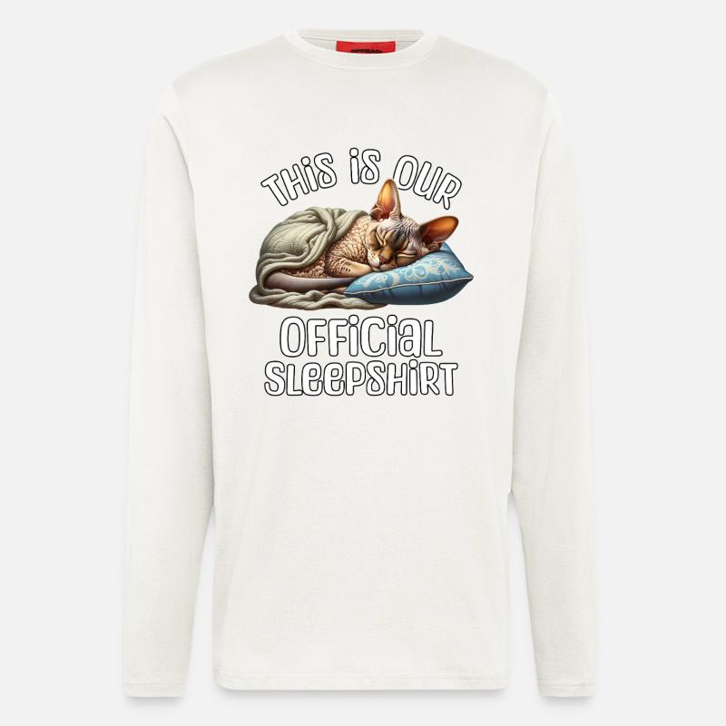 Devon Rex Schlafshirt - Langarmshirt - made by SPREAD - OFF WHITE