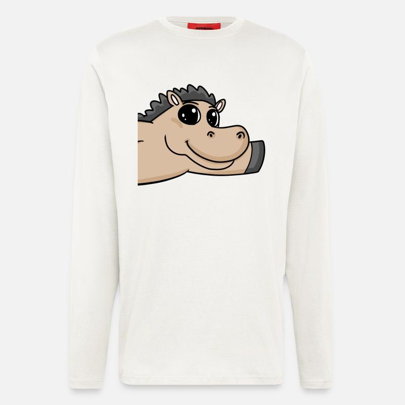 Pferd Gruß Begrüßung - Langarmshirt - made by SPREAD  - OFF WHITE