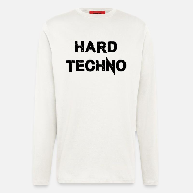Hard Techno - Langarmshirt - made by SPREAD  - OFF WHITE