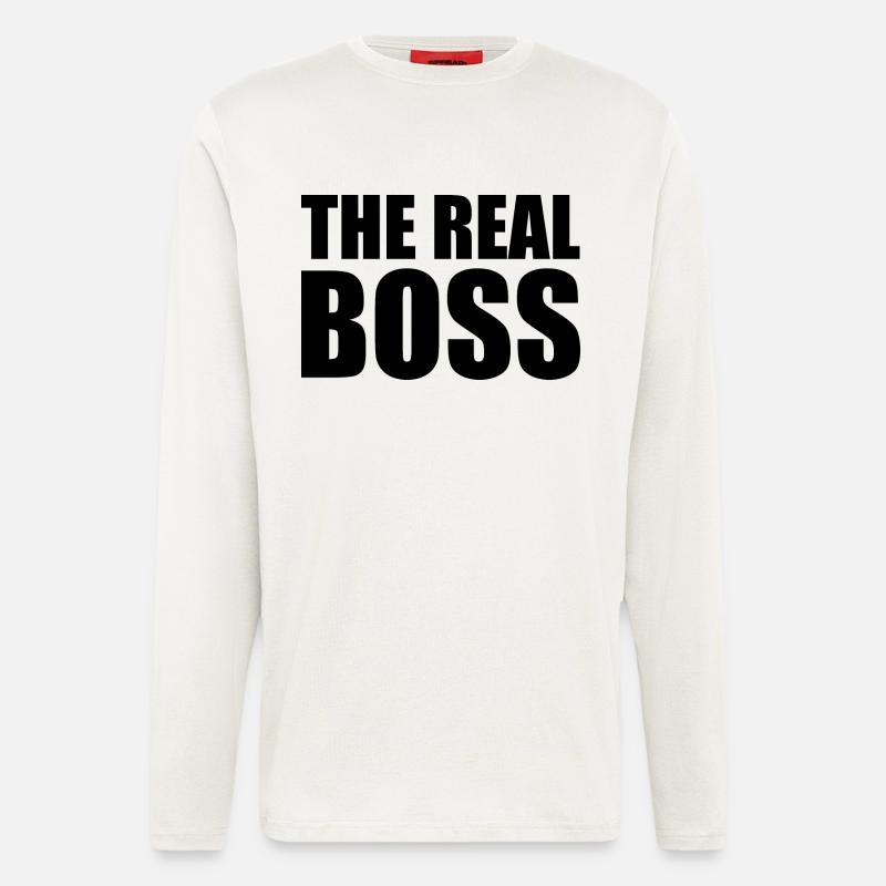 The real boss - Langarmshirt - made by SPREAD  - OFF WHITE