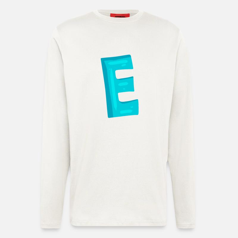 Initial letter E letter - Longsleeve - made by SPREAD  - OFF WHITE