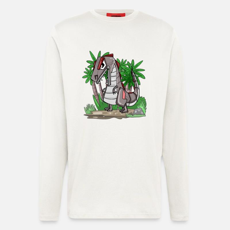 Dinosaurier Roboter - Langarmshirt - made by SPREAD  - OFF WHITE
