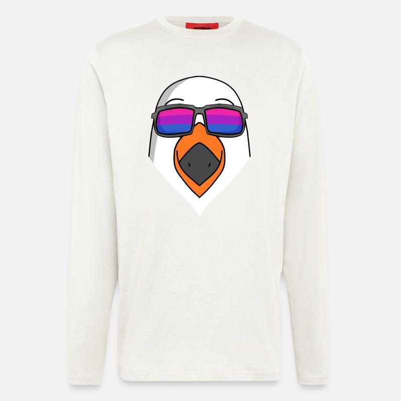 Bisexuell Möwe Geschenk - Langarmshirt - made by SPREAD  - OFF WHITE