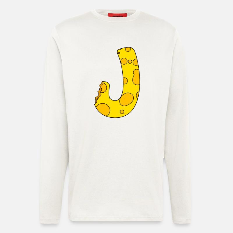 Buchstabe J - Langarmshirt - made by SPREAD  - OFF WHITE