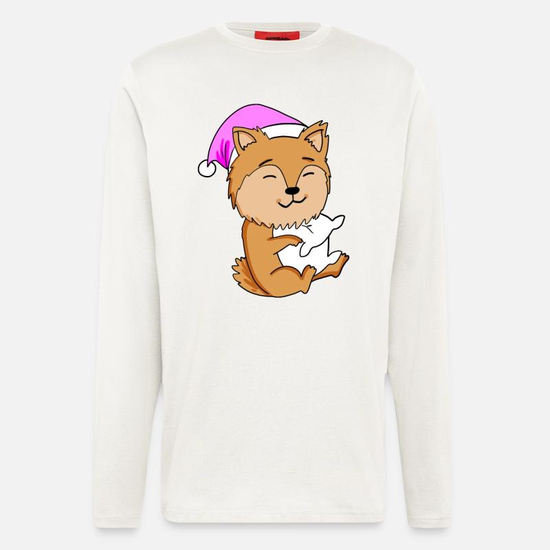 Hund Hunderasse Zwergspitz - Langarmshirt - made by SPREAD  - OFF WHITE