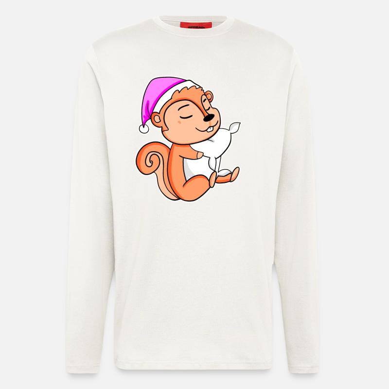 Eichhörnchen - Langarmshirt - made by SPREAD  - OFF WHITE