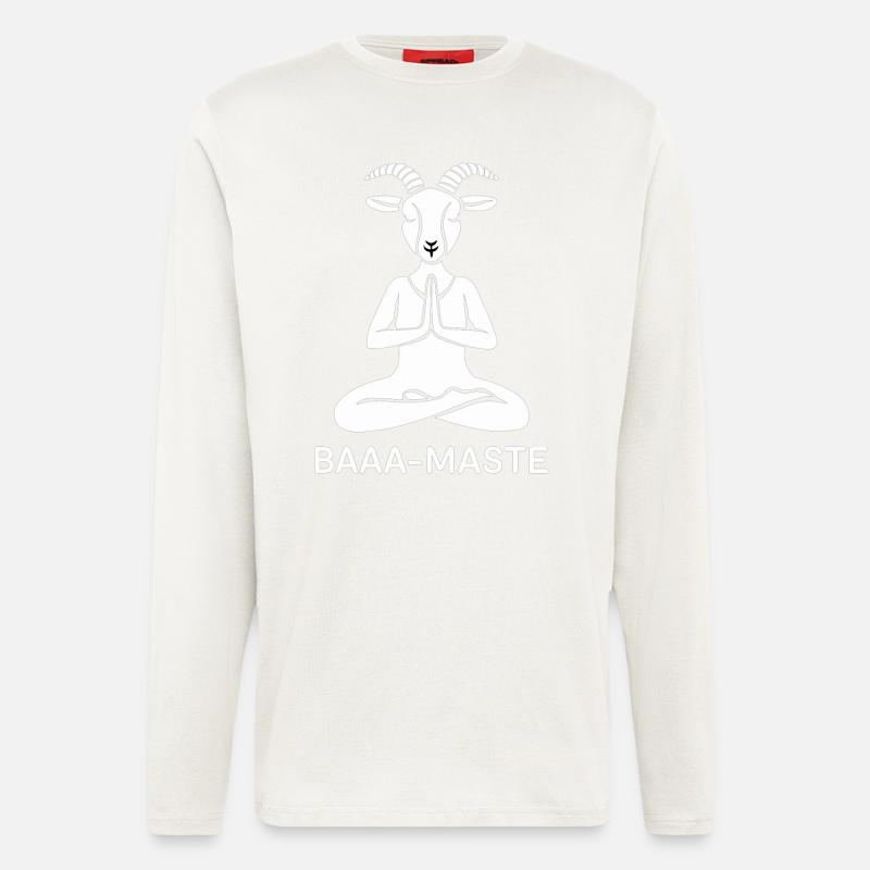 Baaa-Maste Goats Yoga Relaxation - Longsleeve - made by SPREAD  - OFF WHITE
