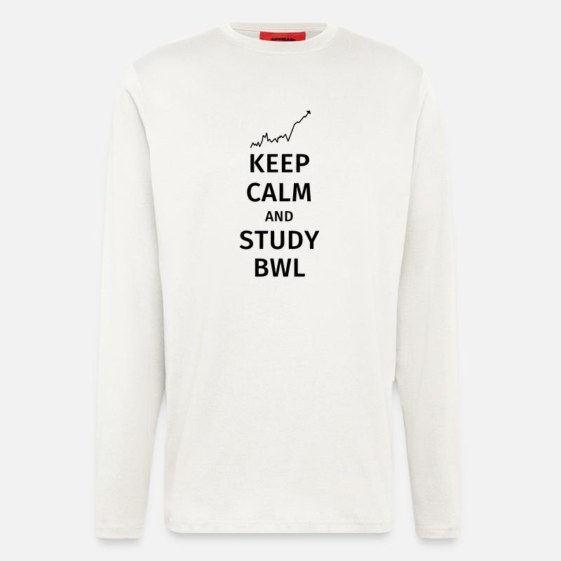 keep calm and study bwl - Langarmshirt - made by SPREAD  - OFF WHITE