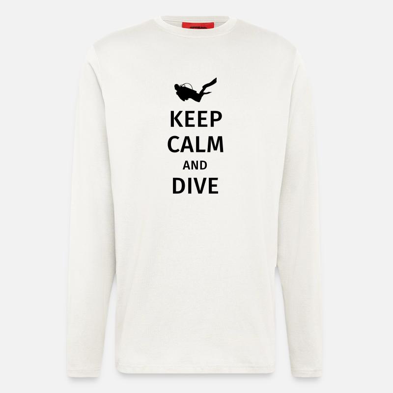keep calm and dive - Langarmshirt - made by SPREAD  - OFF WHITE