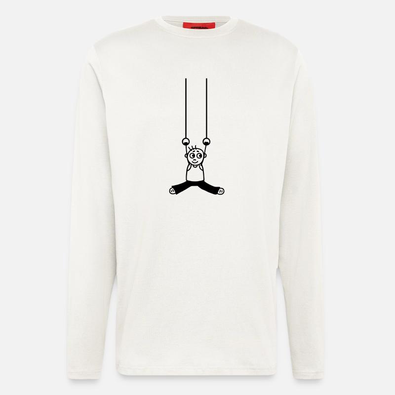 Kunstturner an Ringen - Langarmshirt - made by SPREAD  - OFF WHITE