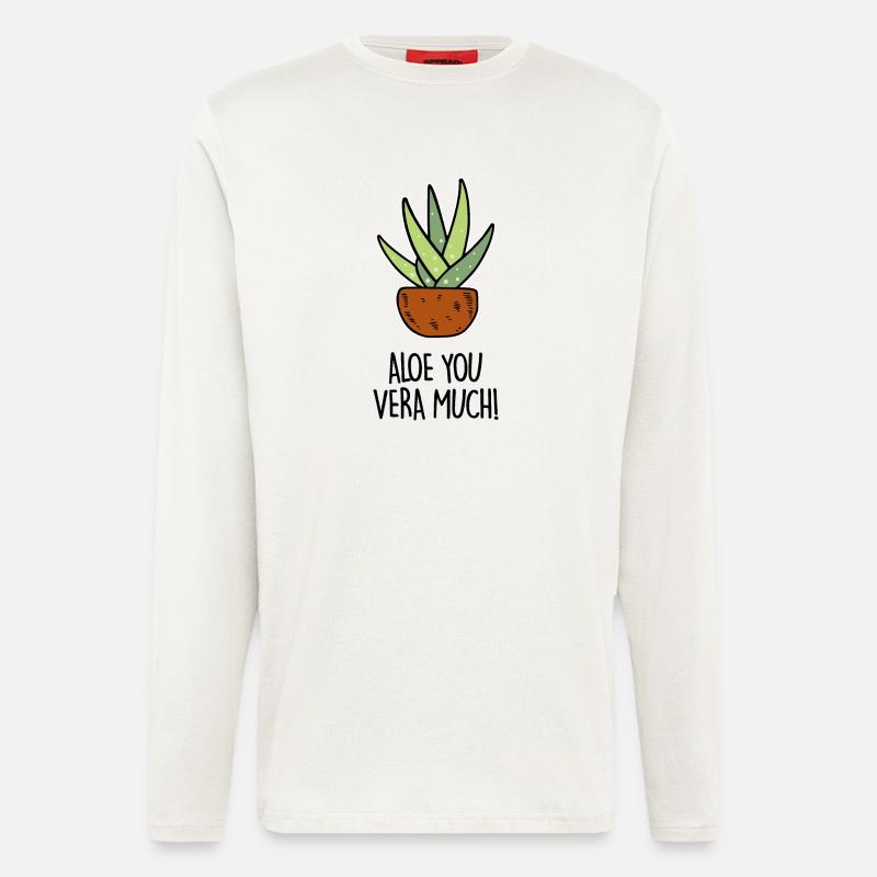 Aloe vera - Langarmshirt - made by SPREAD  - OFF WHITE