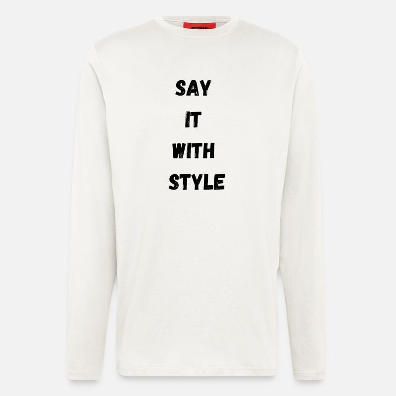 Abstract Geometric Wave Pattern - Longsleeve - made by SPREAD  - OFF WHITE