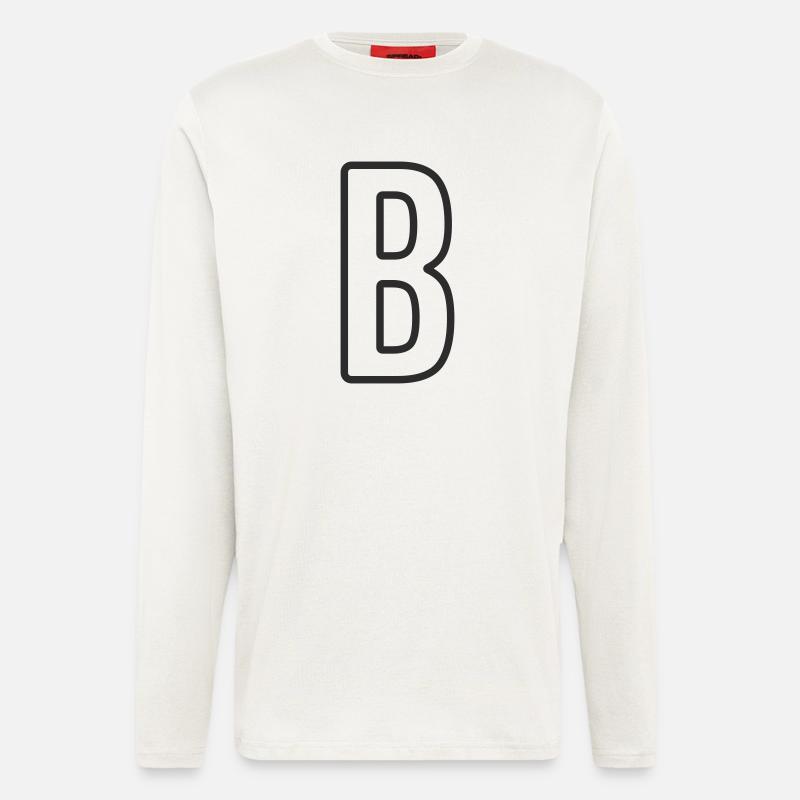 Buchstabe B Typodesign - Langarmshirt - made by SPREAD  - OFF WHITE