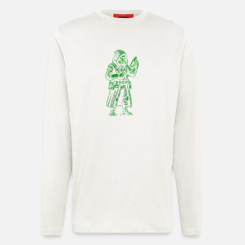 Punk Apotheker Pixel Art Retro Hacker - Langarmshirt - made by SPREAD - OFF WHITE