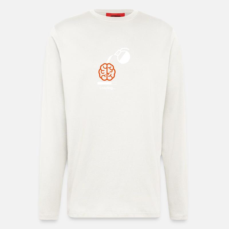 Coffee loading to Brain - Langarmshirt - made by SPREAD  - OFF WHITE