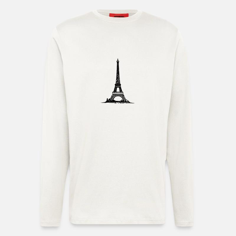 EiffelTurm Paris - Langarmshirt - made by SPREAD  - OFF WHITE