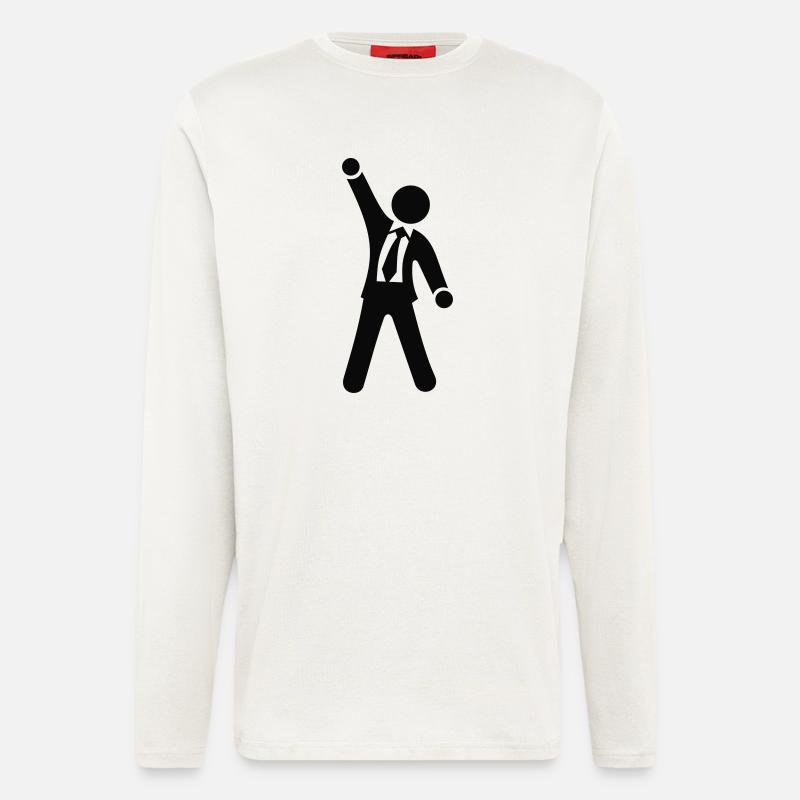 Geschäftsmann 1c - Langarmshirt - made by SPREAD  - OFF WHITE