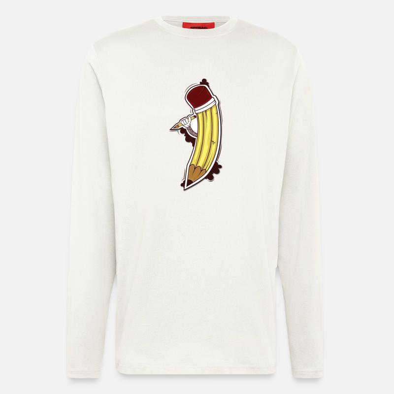Ein Bleistift bringt einen Bleistift - Langarmshirt - made by SPREAD  - OFF WHITE