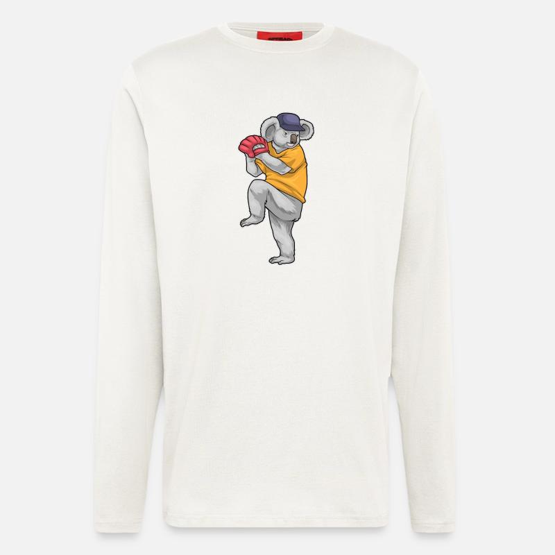 Koala Baseball Baseballhandschuh - Langarmshirt - made by SPREAD  - OFF WHITE
