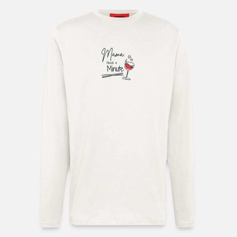 Mama braucht einen Moment - Langarmshirt - made by SPREAD - OFF WHITE