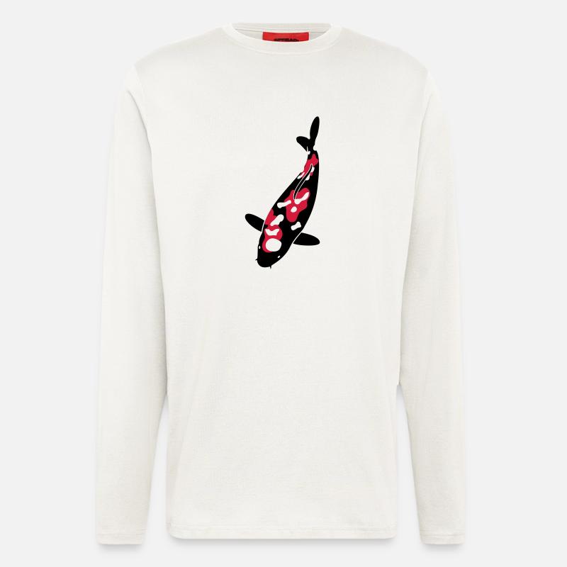 Koi - Nishikigoi - Langarmshirt - made by SPREAD  - OFF WHITE