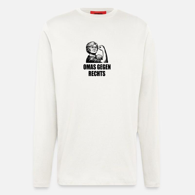 Omas gegen rechts - Langarmshirt - made by SPREAD  - OFF WHITE