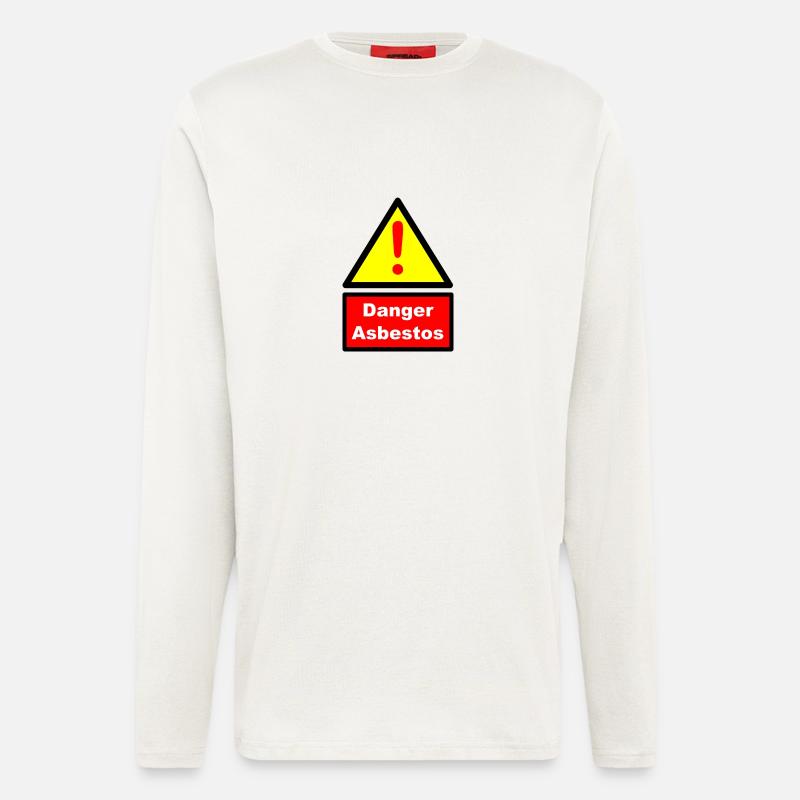De l’amiante ! Cadeau d’idée - Manches longues bio décontracté fabriqué en UE - OFF WHITE