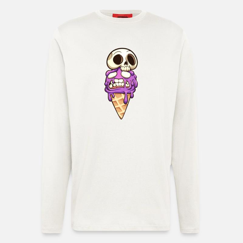 Schädel - Langarmshirt - made by SPREAD  - OFF WHITE