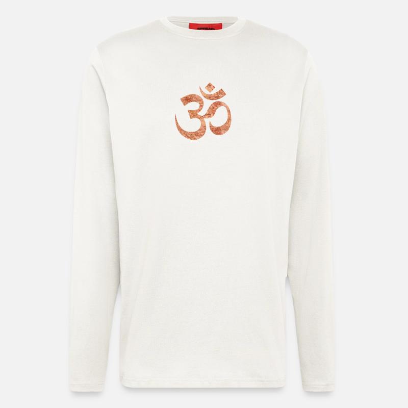 OM Zeichen - Langarmshirt - made by SPREAD  - OFF WHITE